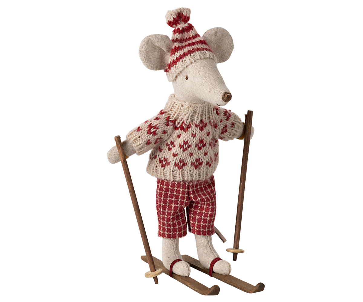 Ratón de invierno con esquí, Mamá