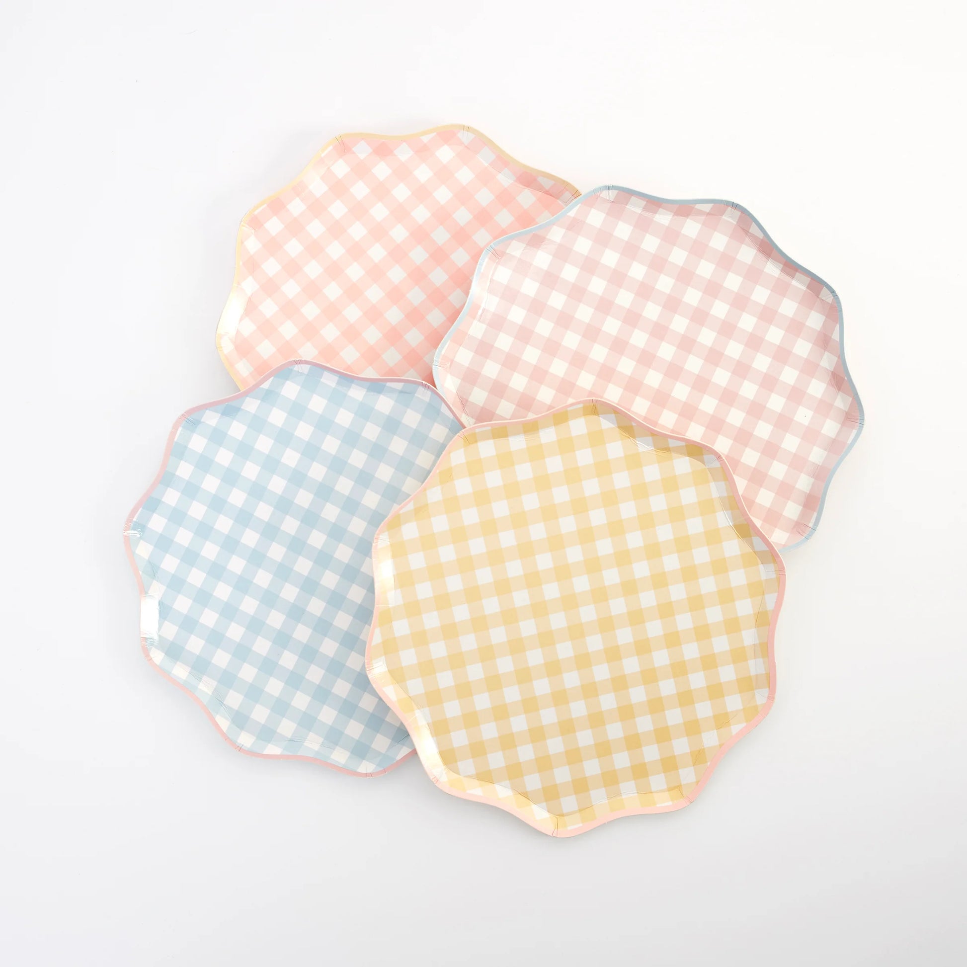 Platos cuadros Vichy
