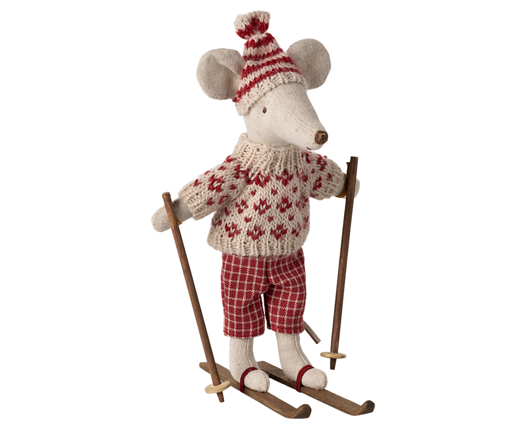 Ratón de invierno con esquí, Mamá