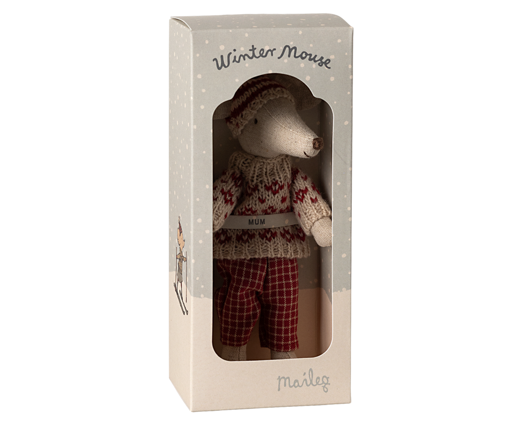 Ratón de invierno con esquí, Mamá